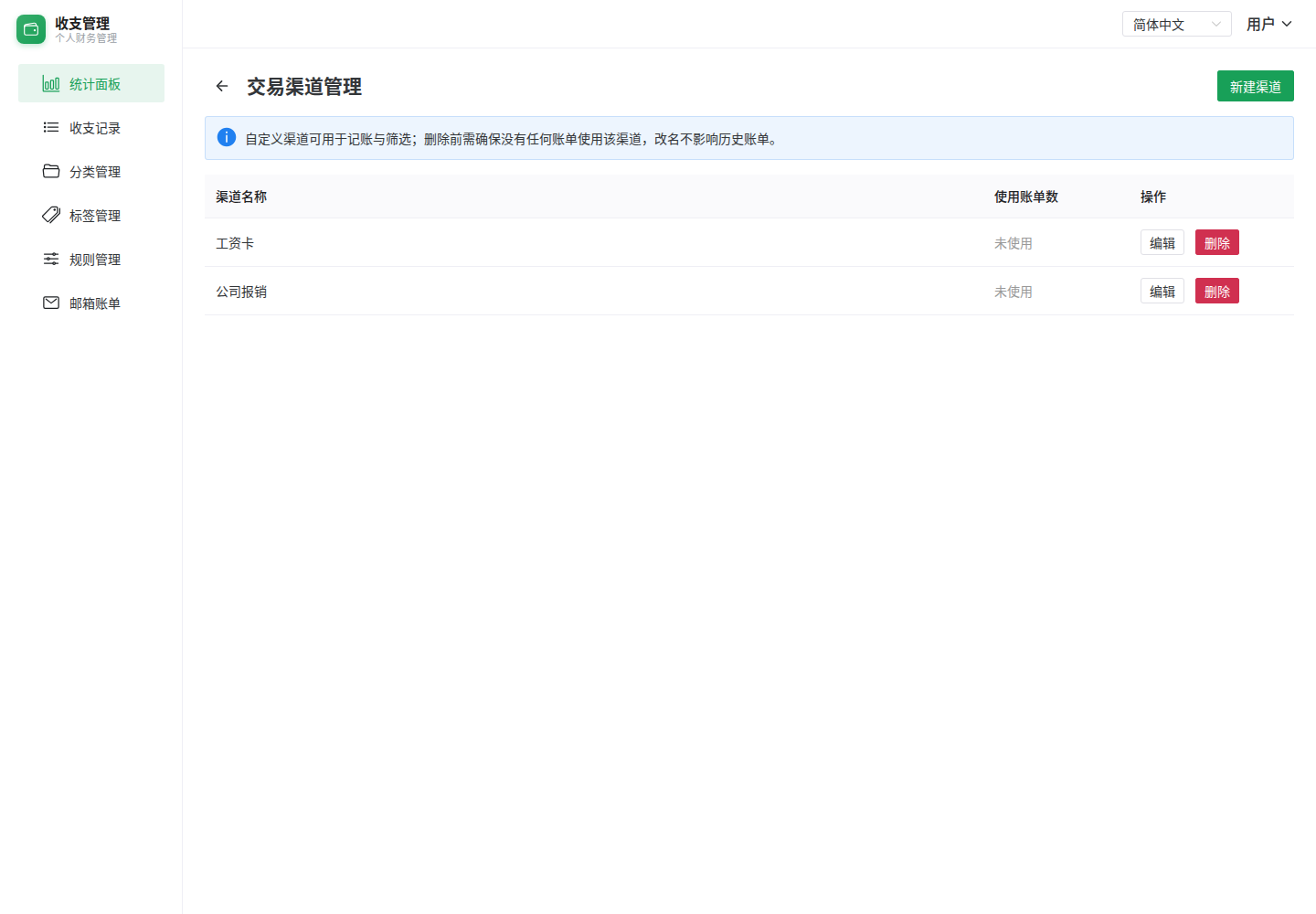 交易渠道管理